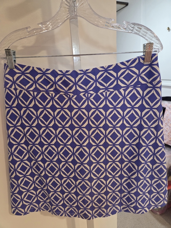 Lulu-B Pants - Lulu-B Purple & White Geometric Skort